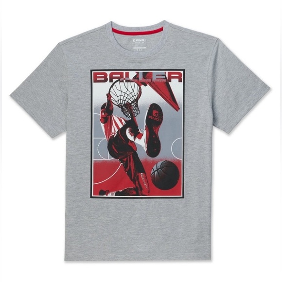 And1 Other - AND1 Men's and Big Men's Active Stenciled Graphic T-Shirt